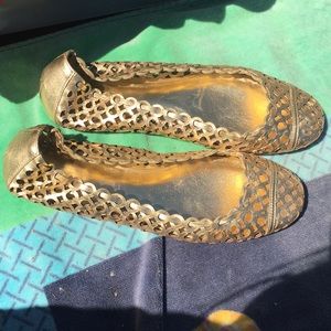 Coach Gold Flats